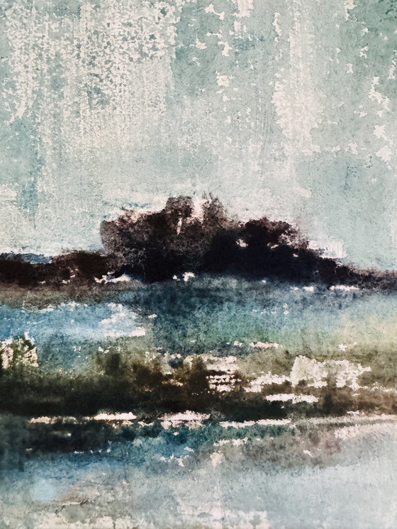 Image 1 of Eugene Eechaut 1928-2019 Bezauberndes Aquarell / Galerie Pfeiffer 1973