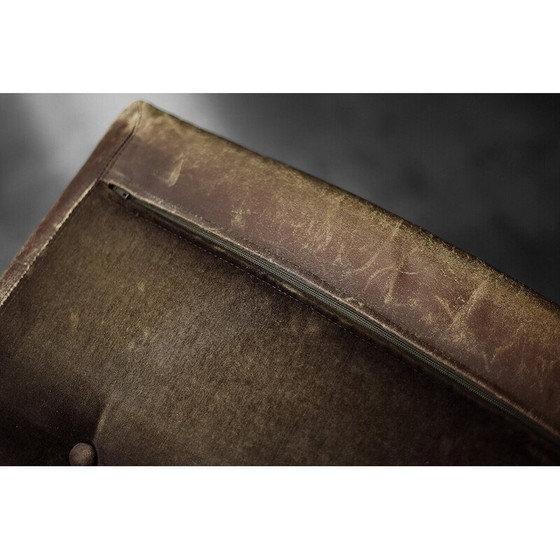 Image 1 of Vintage Dänischer Sessel aus Buchenholz und braunem Leder von Farstrup Møbler, 1970er