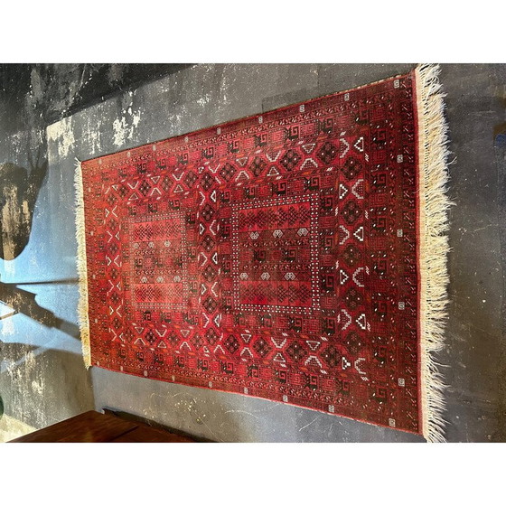Image 1 of Alter handgeknüpfter Wollteppich, Afghanistan 1970