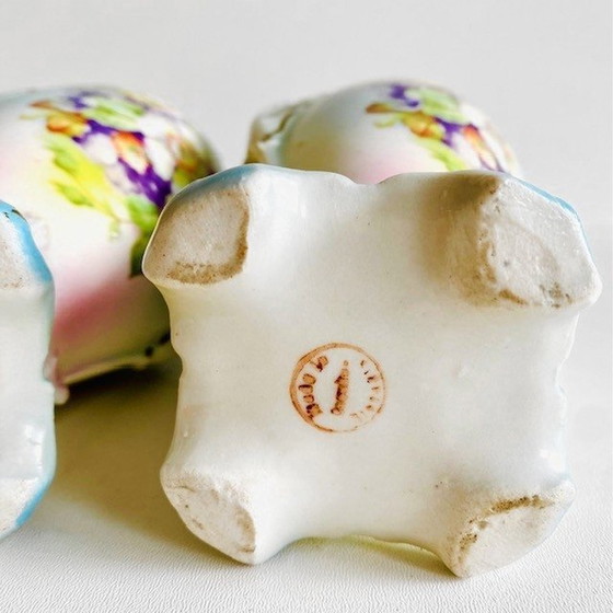 Image 1 of Satz Jugendstilvasen Tschechoslowakei Porzellan 1920er Jahre