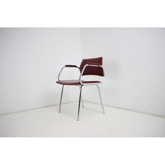 Image 1 of Vintage Sessel aus Chrom und Kunstleder von Kovona, Tschechoslowakei 1980
