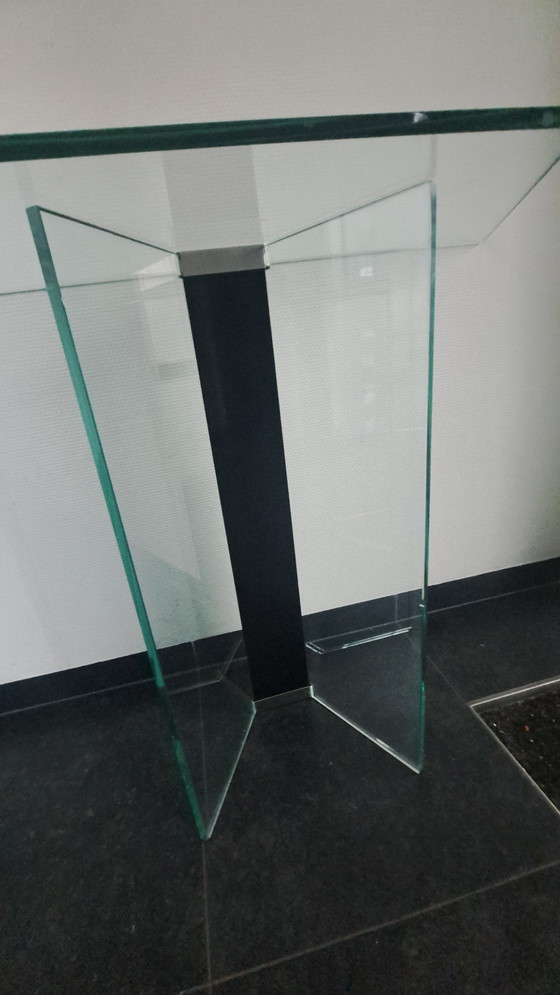 Image 1 of Vintage-Konsolentisch aus Glas
