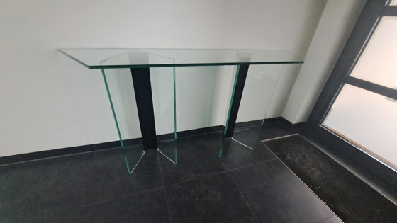 Image 1 of Vintage-Konsolentisch aus Glas