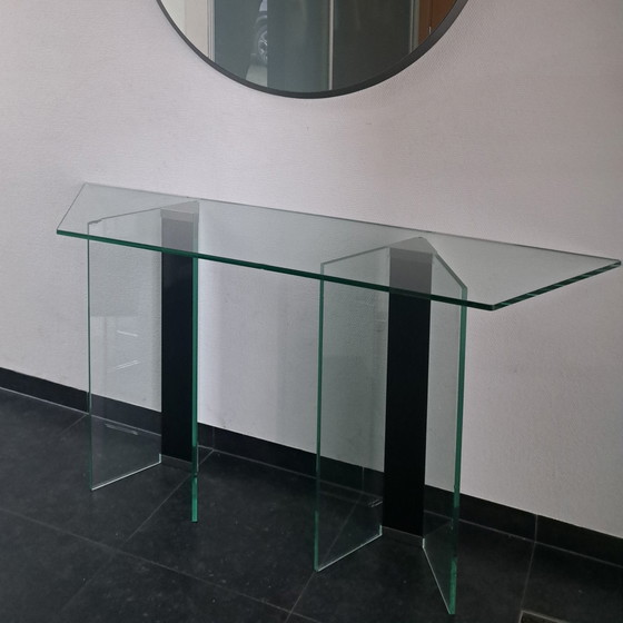 Image 1 of Vintage-Konsolentisch aus Glas