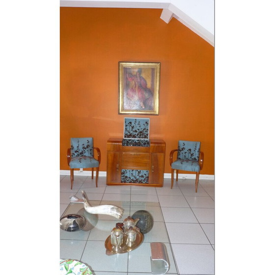 Image 1 of Set aus einem Eltax-Verstärker und seinen 2 Vintage-Sesseln aus Holz und Stoff, 1950