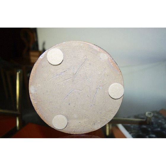 Image 1 of Vintage-Kerzenhalter aus großem geflammtem Glas, 1960