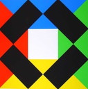 Max Bill --Farbsiebdruck --Geometrie in Farbe von 1972