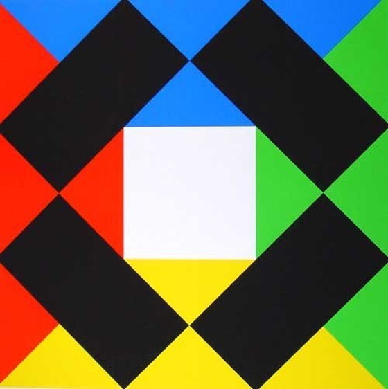 Image 1 of Max Bill --Farbsiebdruck --Geometrie in Farbe von 1972