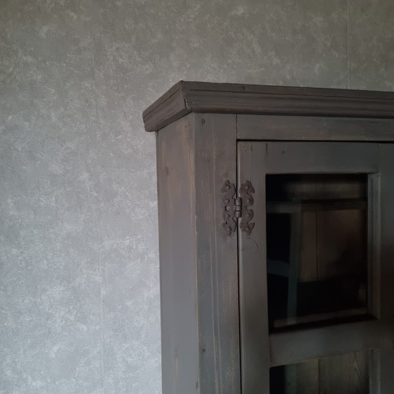 Image 1 of Vitrine Atelier Patiniert Grau 1920er /1930er Jahre