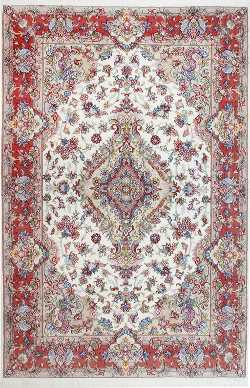 Original Handgeknüpfter Perserteppich Tabriz 296 X 197 Cm Neu , Unbenutzt