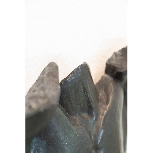 Alte Büste "Stärke und Zerbrechlichkeit" aus Terrakotta und Eisen von Raffaello Romanelli, Italien 1980