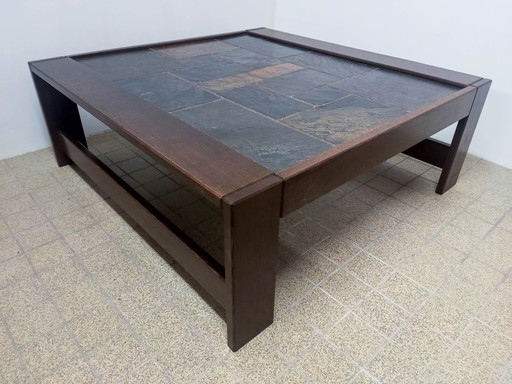Brutalist Couchtisch Wenge Naturstein