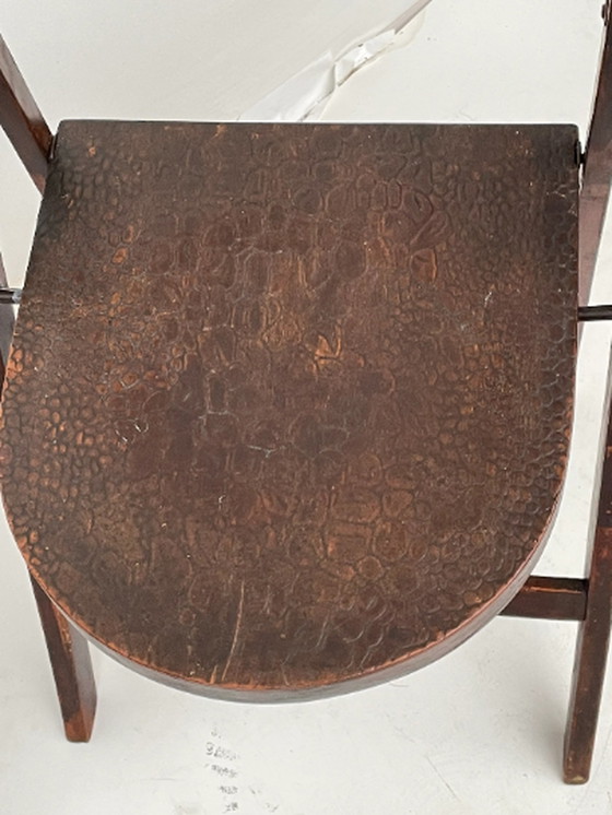Image 1 of 2x Thonet B751 - Klappstuhl - Alligatormuster (völlig original selten)