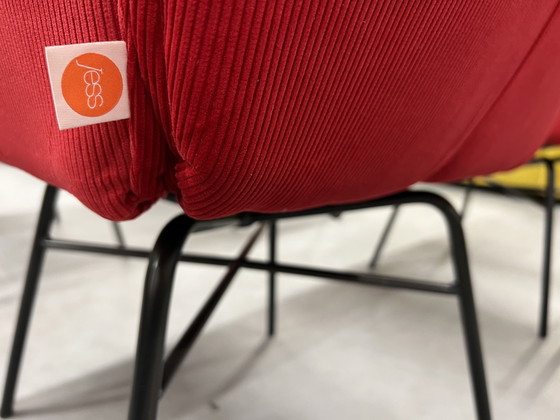 Image 1 of 6x Jess Design Sanne Esszimmer-Drehstühle rot