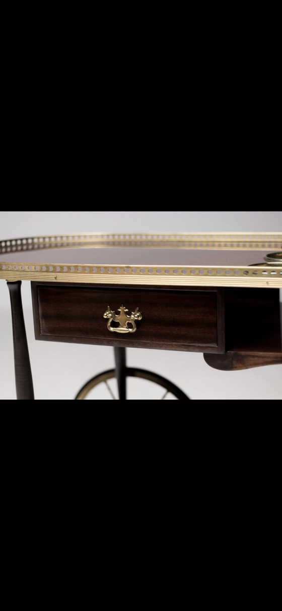 Image 1 of Aldo Tura Italienischer Barwagen aus den 1960er Jahren