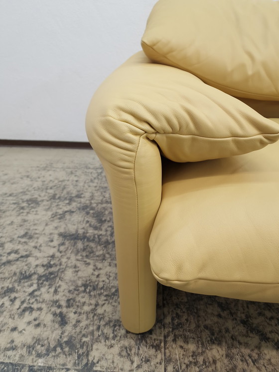 Image 1 of Cassina Maralunga Zweisitzer Designersofa Echtledersofa Couch 
