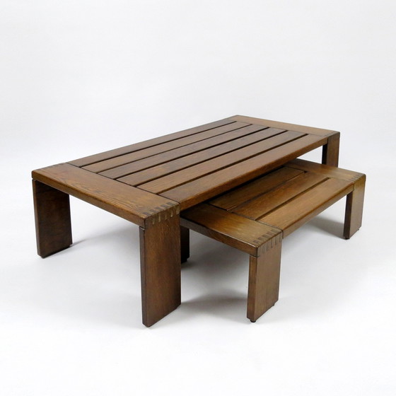 Image 1 of Set aus 2 „Schwalbenschwanz“-Couchtischen, 1970er Jahre