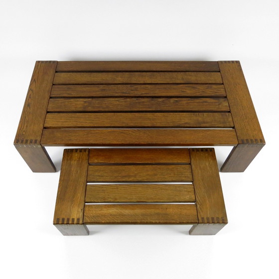 Image 1 of Set aus 2 „Schwalbenschwanz“-Couchtischen, 1970er Jahre