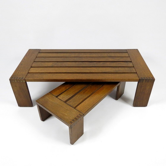 Image 1 of Set aus 2 „Schwalbenschwanz“-Couchtischen, 1970er Jahre