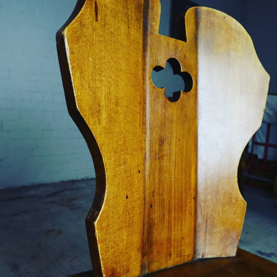 Image 1 of Brutalistische Stühle aus Eiche - 11 Stück