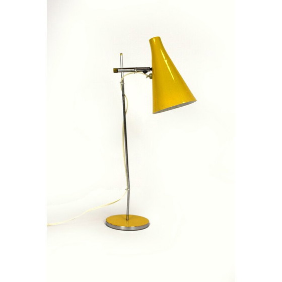 Image 1 of Gelbe Schreibtischlampe von Josef Hurka für Lidokov, 1970