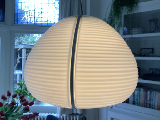 Pendelleuchte aus mattiertem Glas von Fontana Arte