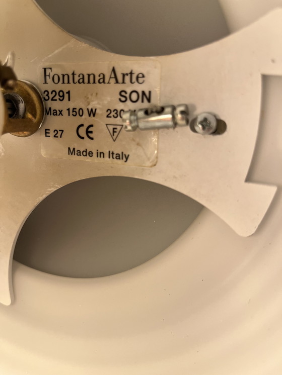 Image 1 of Pendelleuchte aus mattiertem Glas von Fontana Arte