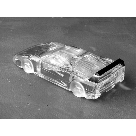 Image 1 of Vintage Ferrari F40 aus Kristall und Edelstahl von Arnolfo di Cambio, Italien 1980