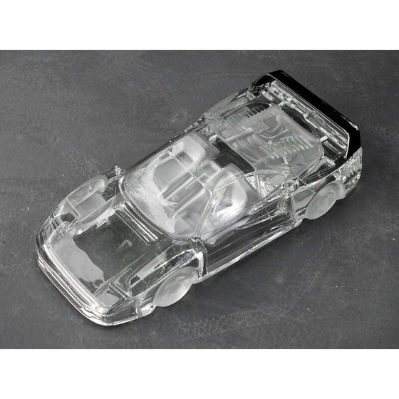 Image 1 of Vintage Ferrari F40 aus Kristall und Edelstahl von Arnolfo di Cambio, Italien 1980