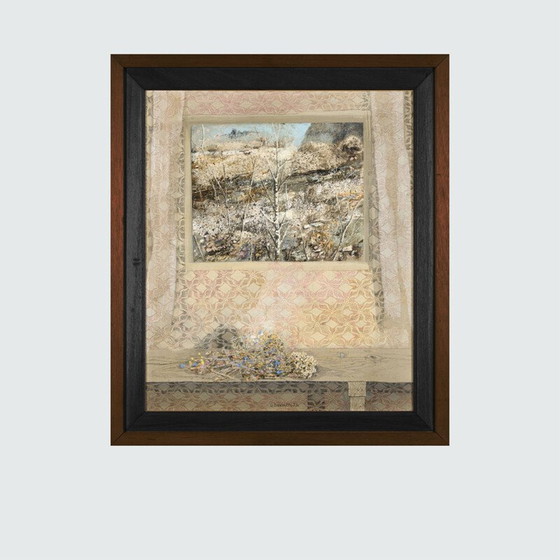 Image 1 of Öl auf Leinwand vintage "Fiori und finestra" von Giuseppe Banchieri, 1979