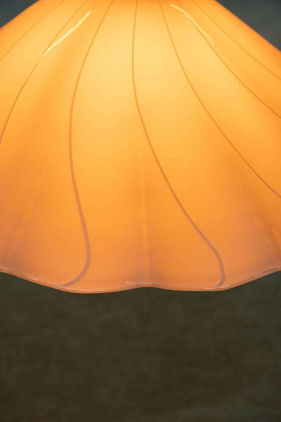 Image 1 of Vintage Glas-Pendelleuchte Kalmar Fazzoletto