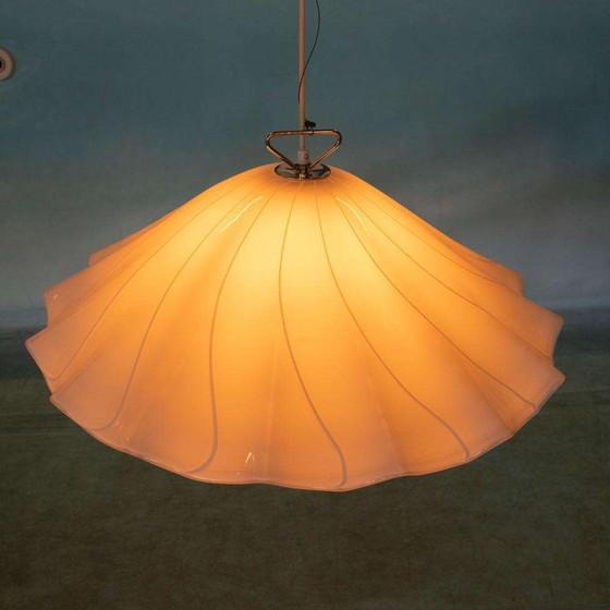 Image 1 of Vintage Glas-Pendelleuchte Kalmar Fazzoletto