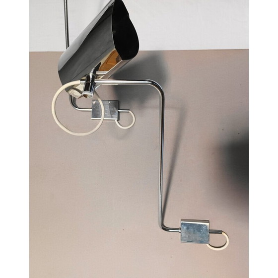 Image 1 of Paar verchromte Metall-Wandlampen, 1970er Jahre