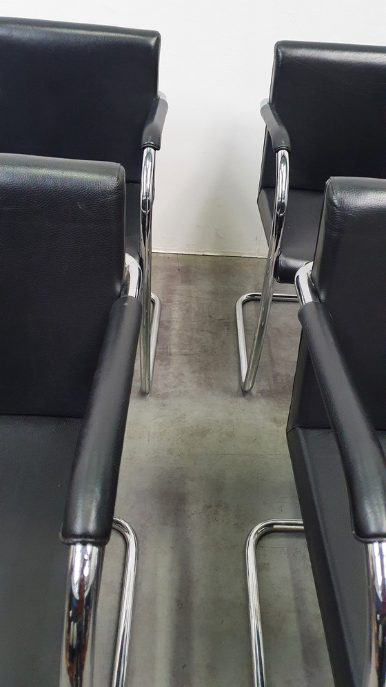 Image 1 of 8x Ludwig Mies van der Rohe Fasem Italien Stuhl