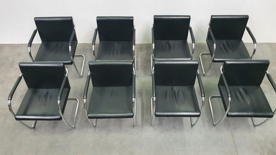 Image 1 of 8x Ludwig Mies van der Rohe Fasem Italien Stuhl