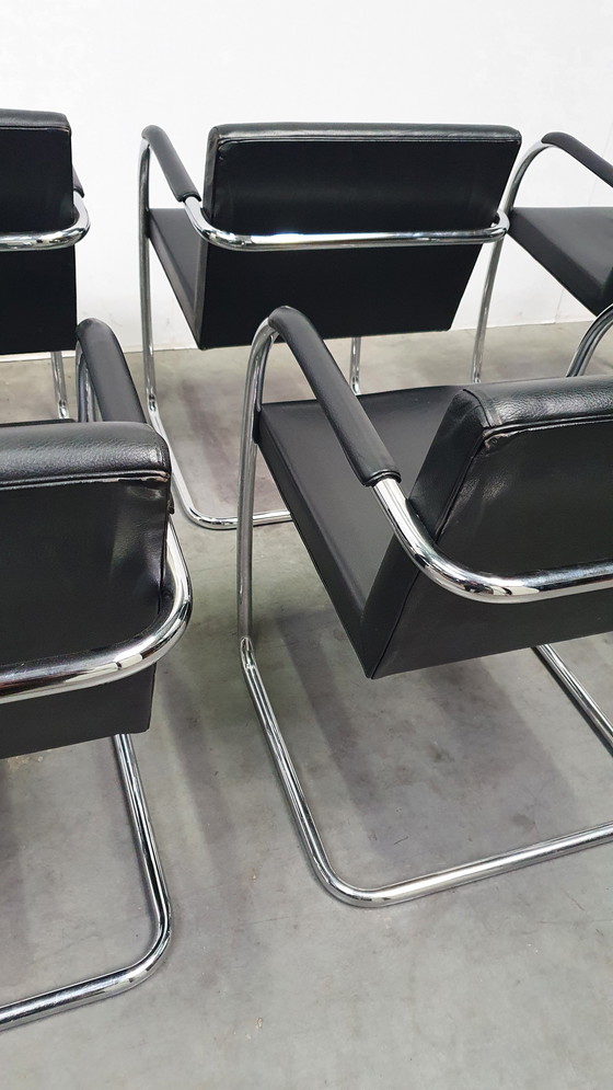 Image 1 of 8x Ludwig Mies van der Rohe Fasem Italien Stuhl