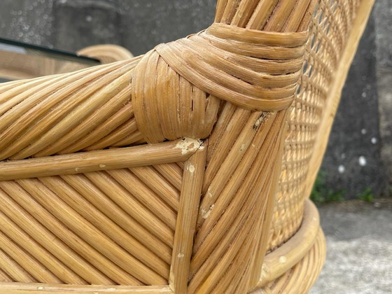 Image 1 of 3x Rotan-Stuhl