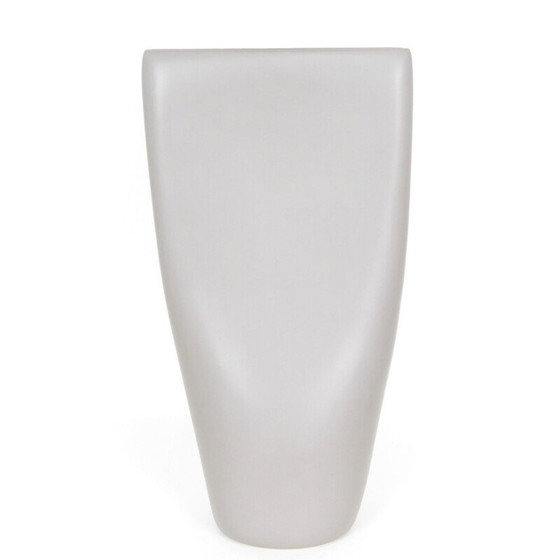 Image 1 of Beigefarbene Vintage-Keramikvase von Aza, 1980