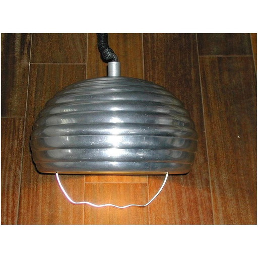 Italienische Hängelampe aus Aluminium - 1970er Jahre