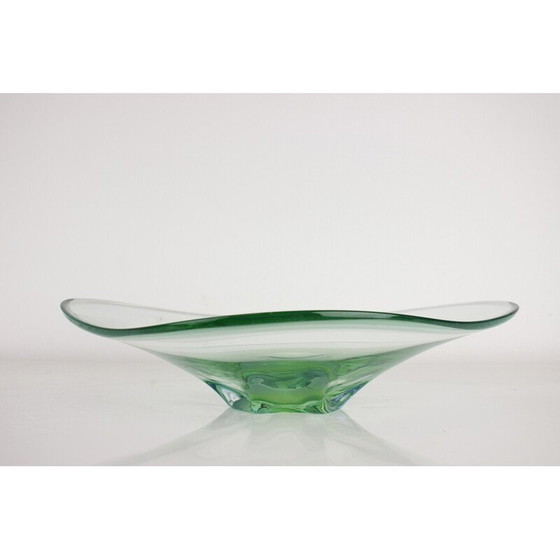 Image 1 of Mid Century Art Glasschale von Zelezno Borske Sklo, Tschechoslowakei 1960er Jahre