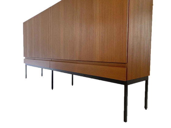 Image 1 of Vintage B60 Teakholz Sideboard Highboard von Dieter Waeckerlin für Behr