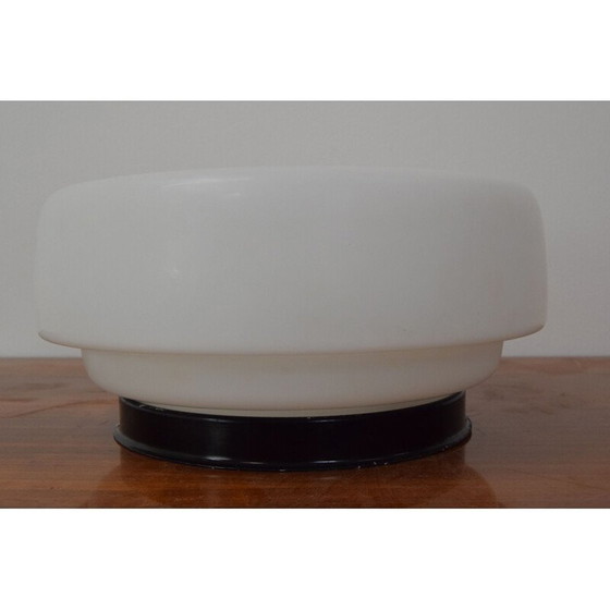 Image 1 of Mid-Century Wandlampe aus Milchglas und Metall, Tschechoslowakei 1970er Jahre