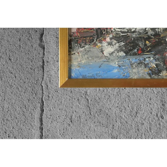 Image 1 of Vintage Öl auf Karton von Nils Böcklin, 1960er Jahre