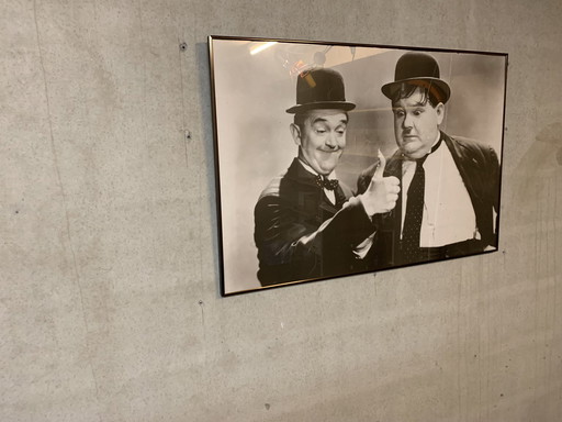 Poster Laurel und Hardy 1960 Gerahmt