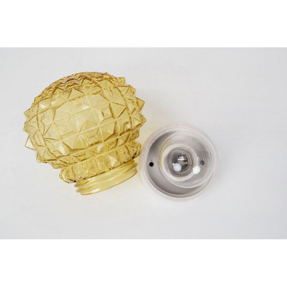 Image 1 of Klassische Wandlampe aus Glas und Keramik, Tschechoslowakei 1960