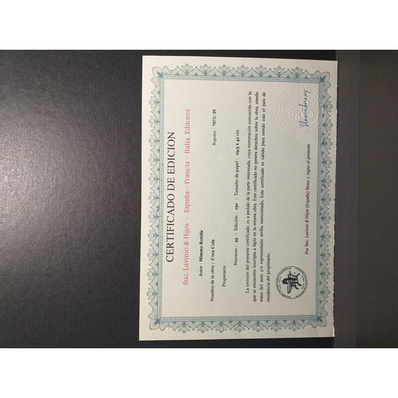 Image 1 of Lithografie "Coca Cola" von Domenico Mimmo Rotella, 2010