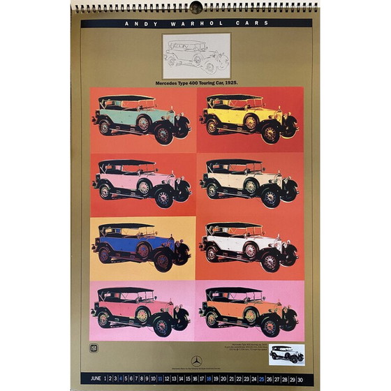Image 1 of Andy Warhol Cars Vintage-Kalender für Mercedes Benz