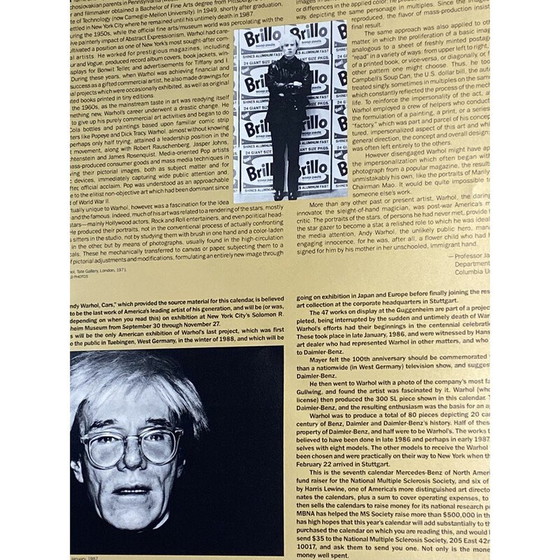 Image 1 of Andy Warhol Cars Vintage-Kalender für Mercedes Benz