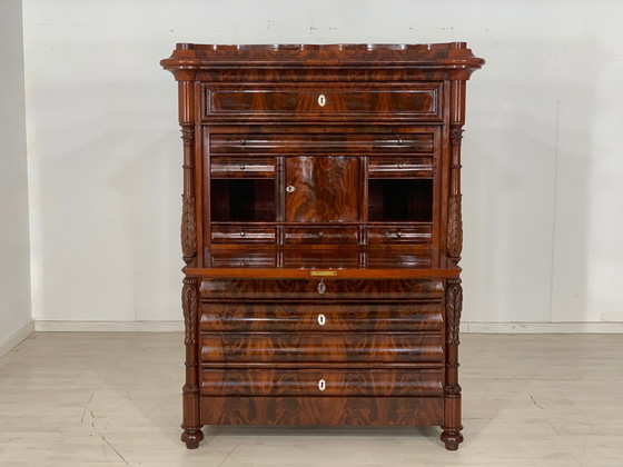 Image 1 of Louis philippe sekretär schrank büroschrank kommode vintage