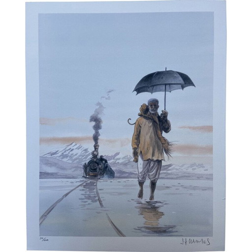 Vintage-Lithographie india dreams 2 von Jean-Francois Charles